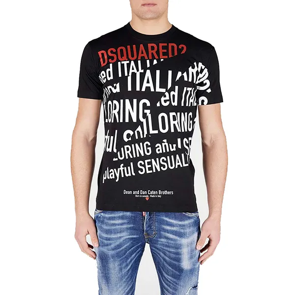 Áo Thun Dsquared2 D2 Words Cool T-shirt Nero Màu Đen - Thời trang - Vua Hàng Hiệu