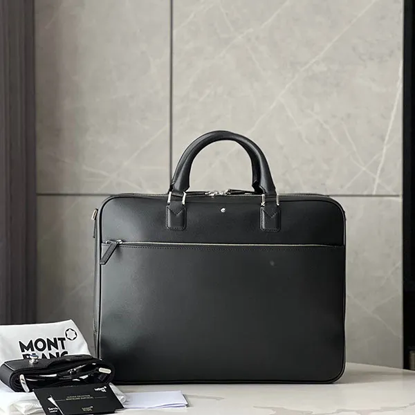 Cặp Xách Tay Montblanc Messenger Bag, Black Màu Đen