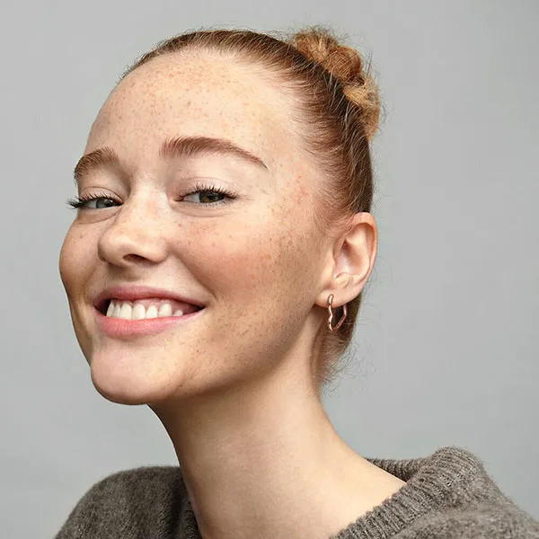 Khuyên Tai Nữ Pandora Asymmetrical Heart Hoop Earrings Vàng Hồng