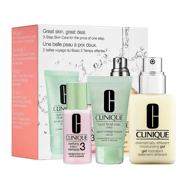 Bộ Chăm Sóc Da Dành Cho Da Dầu Clinique Great Skin, Great Deal Set for Combination Oily Skin - Mỹ phẩm - Vua Hàng Hiệu