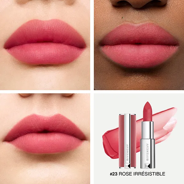 Son Givenchy Le Rouge Sheer Velvet Matte Lipstick N23 Rose Irresistible Màu Hồng