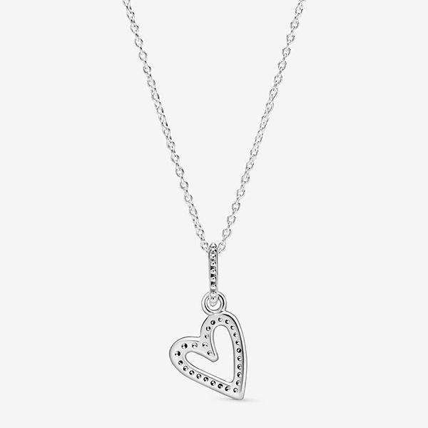 Sparkling Freehand Heart Necklace | Two-tone | Pandora NZ