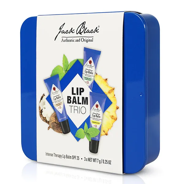 Set Son Dưỡng Jack Black Lip Balm Trio (3x7g) - Son Môi - Vua Hàng Hiệu