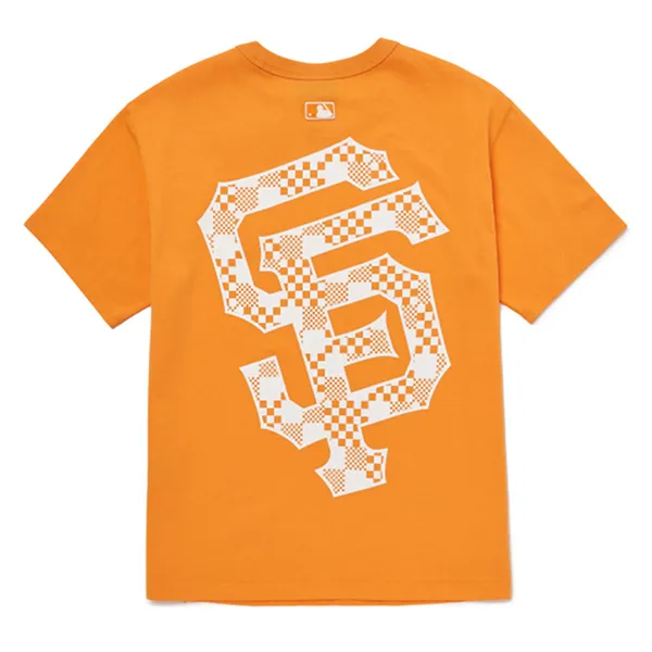 Áo Phông MLB Checkerboard Backlog San Francisco Giants Tshirt 3ATSM8023-14ORS Màu Cam