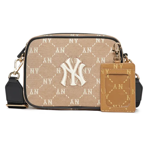 Túi Đeo Chéo Trẻ Em MLB Diamond Monogram JQD New York Yankees 7ACRM012N-50BGS Màu Beige