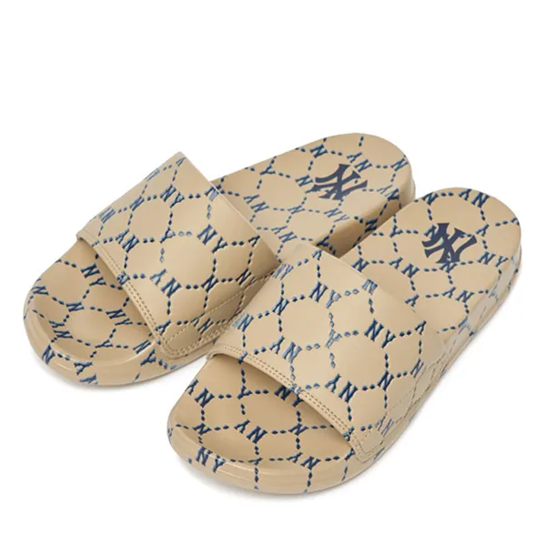 Dép MLB Mound Dia Monogram New York Yankees 3ALPAD123-50BGS Màu Beige Size 250 - Dép - Vua Hàng Hiệu