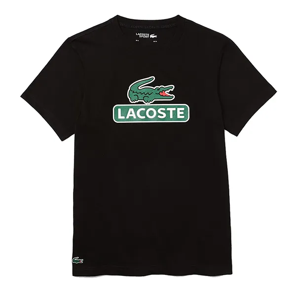Áo Thun Men’s Lacoste SPORT Print Logo Breathable T-Shirt Màu Đen Size S