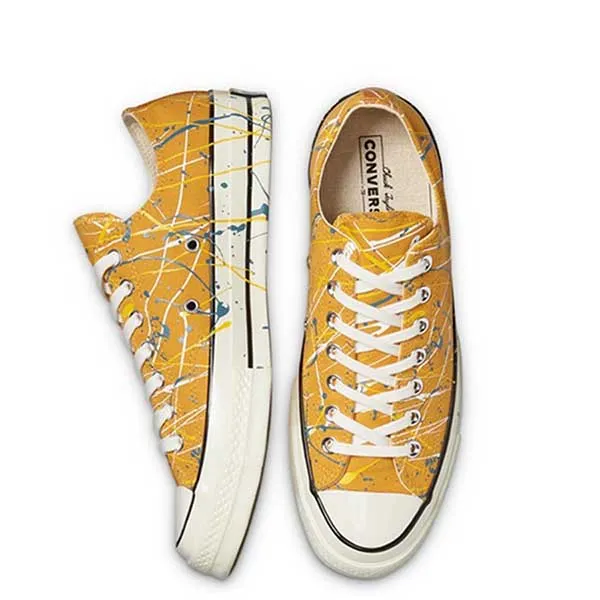 Giày Sneakers Converse Chuck 1970s Paint Splatter Low Màu Vàng Size 42
