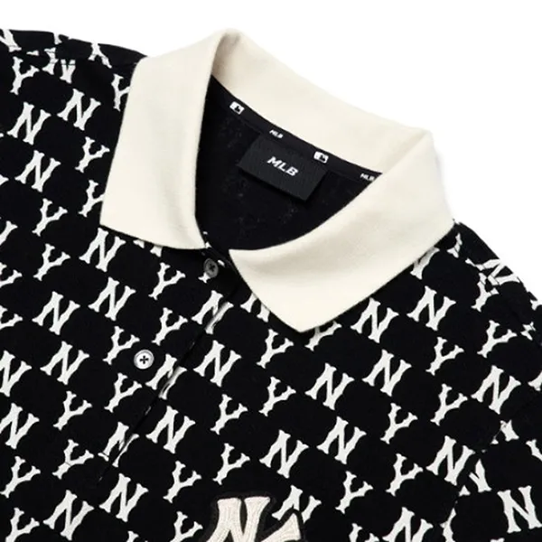 Áo Polo MLB Monogram All Over Karatti 3FPQM5023-50BKS Màu Đen Size M - Thời trang - Vua Hàng Hiệu