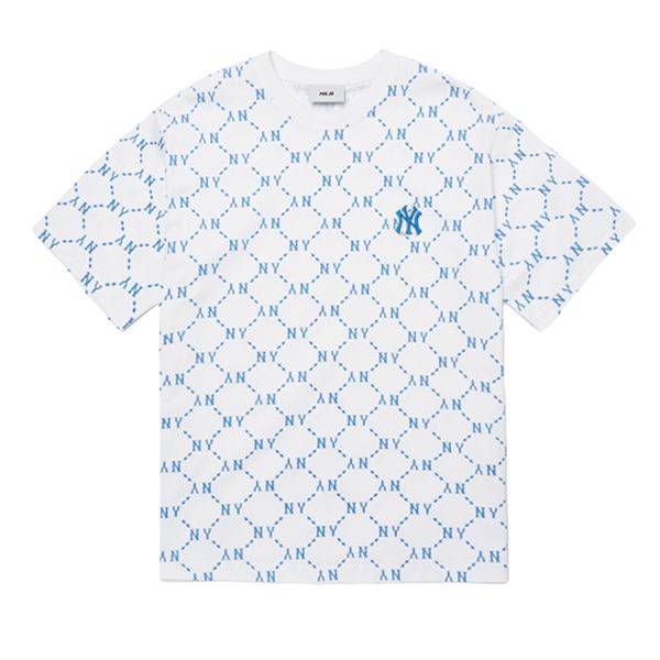 Áo Phông MLB Diamond Monogram New York Yankees Tshirt 3ATSM4023-50WHS Màu Trắng Size S - 3