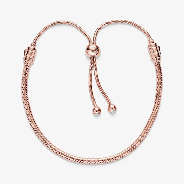 Vòng Đeo Tay Nữ Pandora Moments Snake Chain Slider Bracelet Vàng Hồng - Trang sức - Vua Hàng Hiệu