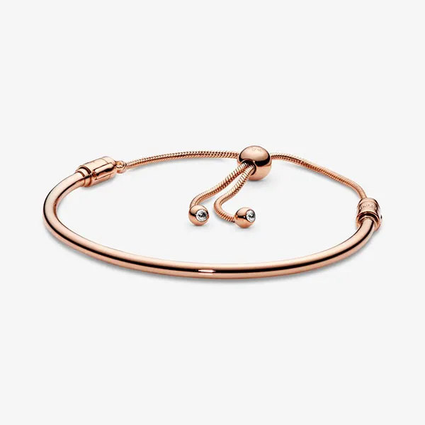 Vòng Đeo Tay Nữ Pandora Moments Slider Bangle Màu Vàng Hồng - Trang sức - Vua Hàng Hiệu