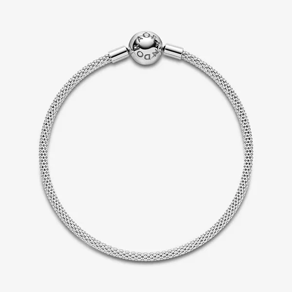 Vòng Đeo Tay Nữ Pandora Moments Mesh Bracelet Màu Bạc