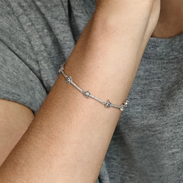 Vòng Đeo Tay Nữ Pandora Celestial Stars Bracelet 598498C01 Màu Bạc Size 16 - Trang sức - Vua Hàng Hiệu