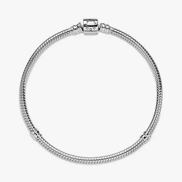 Vòng Đeo Tay Nữ Pandora Moments Barrel Clasp Snake Chain Bracelet 598816C00 Màu Bạc Size 16 - Trang sức - Vua Hàng Hiệu