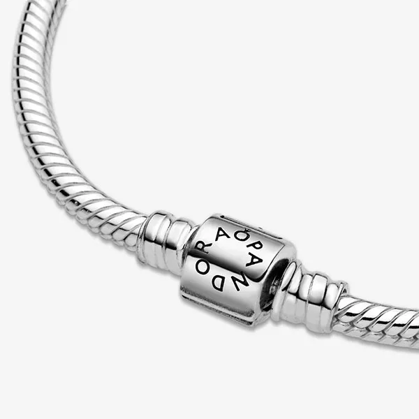 Vòng Đeo Tay Nữ Pandora Moments Barrel Clasp Snake Chain Bracelet 598816C00 Màu Bạc Size 16 - Trang sức - Vua Hàng Hiệu
