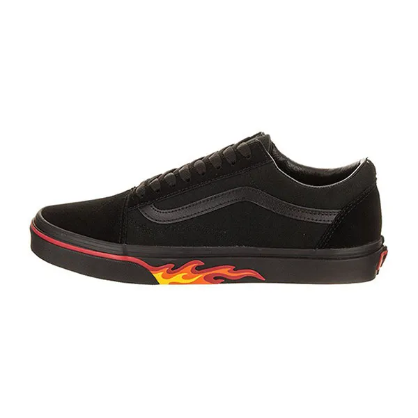 Giày Sneakers Vans Old Skool Flame All Black Màu Đen Đỏ - Giày - Vua Hàng Hiệu