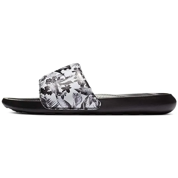 Dép Nike Victori One Printed Slide Tropical Flower Print Màu Đen Trắng Size 38