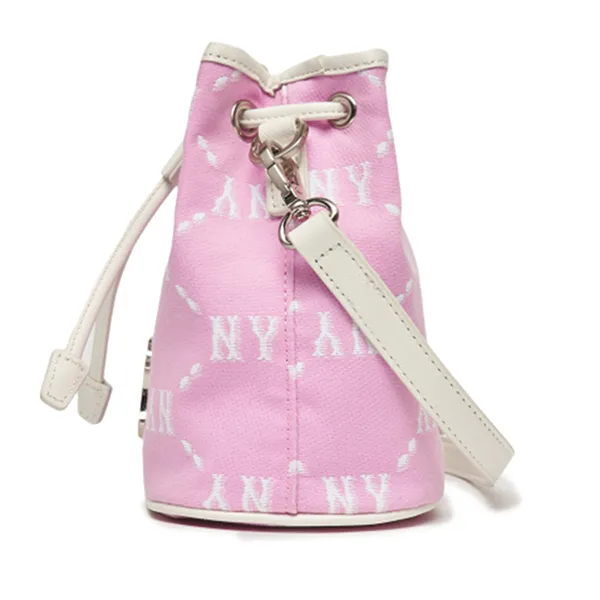 Túi Đeo Chéo Dây Rút MLB Monogram Diamond 3ABMS022N-50PKS Màu Hồng