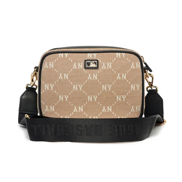 Túi Đeo Chéo Trẻ Em MLB Diamond Monogram JQD New York Yankees 7ACRM012N-50BGS Màu Beige