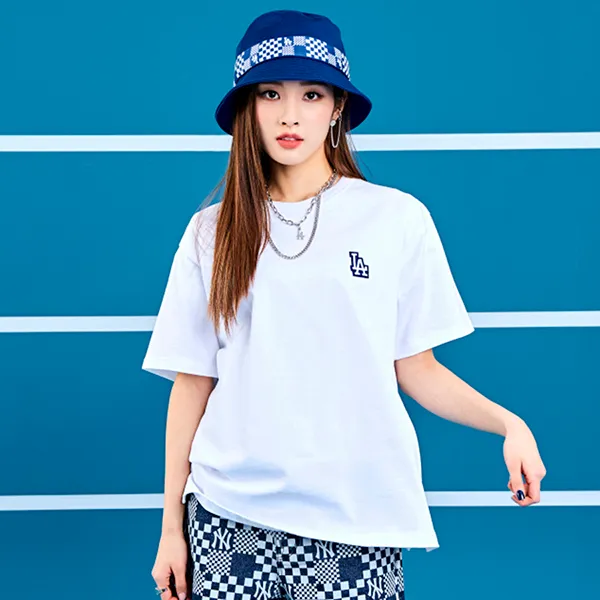 Áo Phông MLB Logo LA Dodgers Tshirt 3ATSM8023-07WHS Màu Trắng Size S - Thời trang - Vua Hàng Hiệu