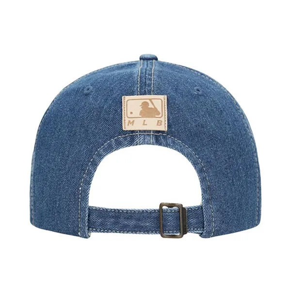 Mũ MLB Denim Damaged Ball Cap 32CPDZ011-50U Màu Xanh Bò