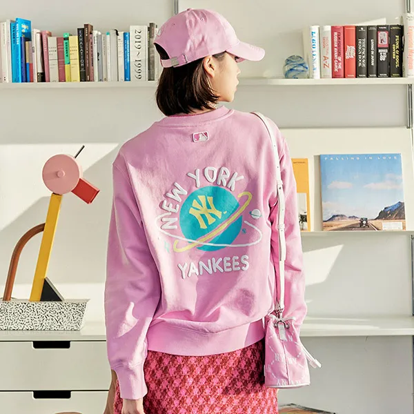 Túi Đeo Chéo Dây Rút MLB Monogram Diamond 3ABMS022N-50PKS Màu Hồng