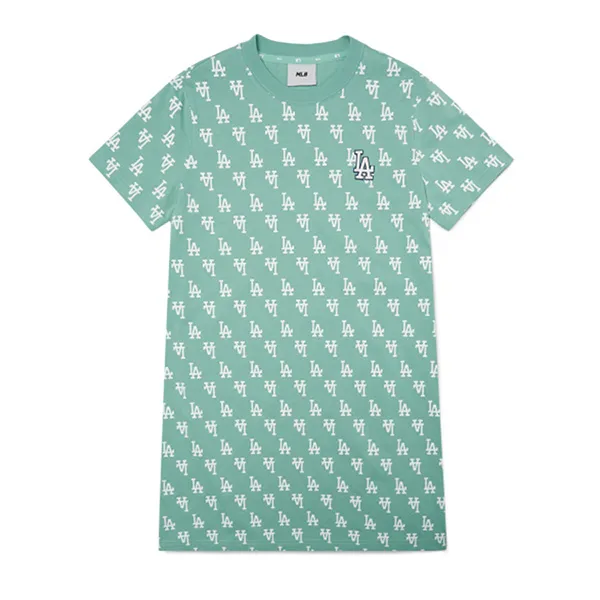 Váy MLB Monogram One Piece LA Dodgers 3FOPM0123-07MTL Màu Xanh Mint - Thời trang - Vua Hàng Hiệu
