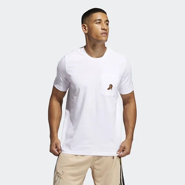 Áo Thun Adidas Dame Avatar Pocket Tee Tshirt Màu Trắng - Thời trang - Vua Hàng Hiệu