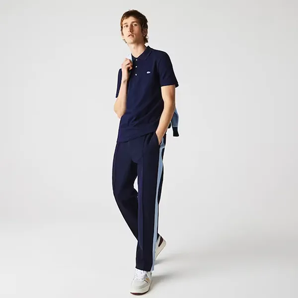 Áo Polo Lacoste Men's Slim Fit Lacoste Polo Shirt In Stretch Petit Piqué Màu Xanh Navy Size S - Thời trang - Vua Hàng Hiệu