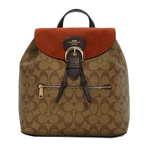 Balo Coach Kleo Backpack In Signature Canvas Màu Nâu - Túi xách - Vua Hàng Hiệu