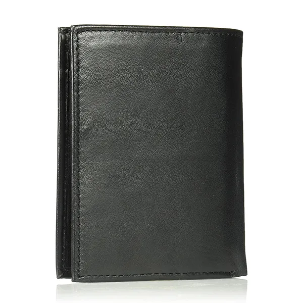 Ví Tommy Hilfiger Men's Genuine Leather Trifold Wallet With ID Window, Credit Card Pockets Màu Đen - Túi xách - Vua Hàng Hiệu