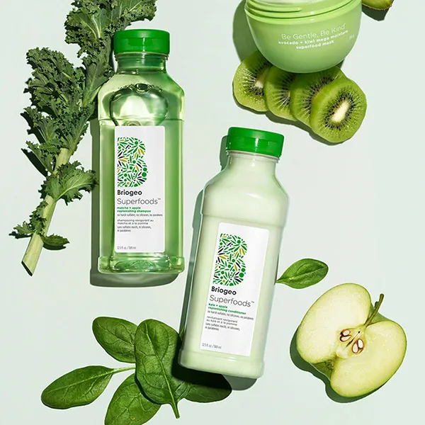 Set Dầu Gội + Dầu Xả Briogeo Superfoods Apple, Matcha + Kale Replenishing Shampoo + Conditioner Duo - Chăm sóc tóc - Vua Hàng Hiệu