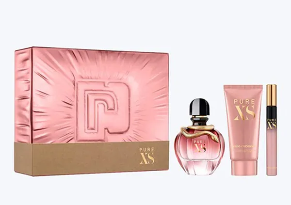 Set Nước Hoa Paco Rabanne Pure XS For Her EDP 3 Món