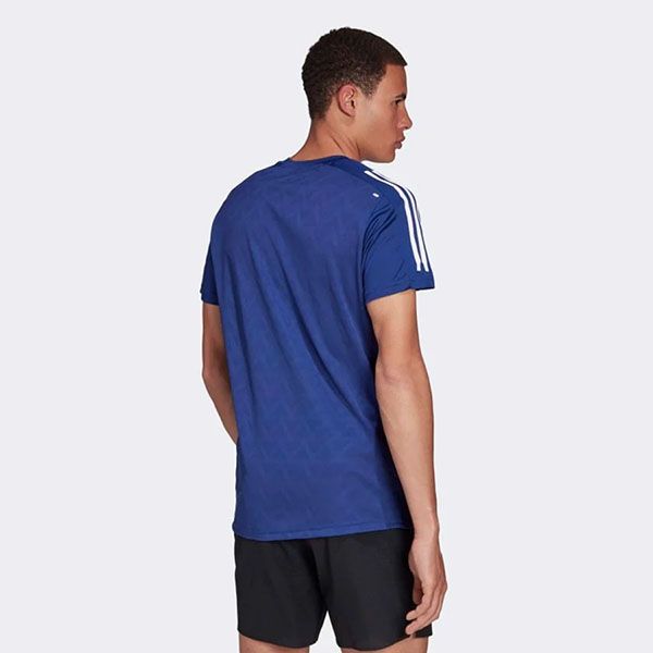 Áo Thun Chạy Bộ Adidas 3 Sọc Own The Run Tshirt Xanh Blue - 5
