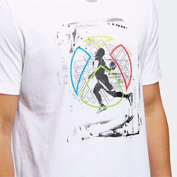 Áo Thun Nam Adidas Donovan Mitchell x Xbox Tee Tshirt Màu Trắng Size M - 4