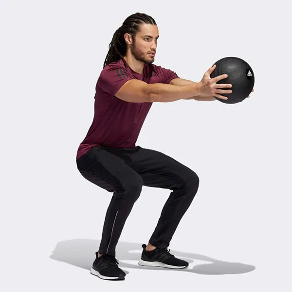 Áo Thun Ôm Adidas 3 Sọc Techfit Tshirt Màu Đỏ Thẫm