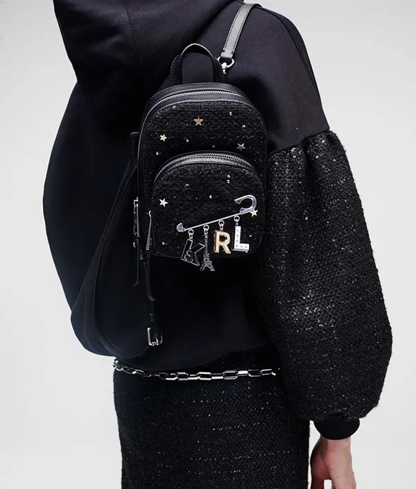 Balo Karl Lagerfeld K/Studio Pin Mini Backpack Màu Đen