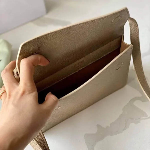 Túi Đeo Chéo Burberry Mini Leather Title Bag With Pocket Detail 8014580 Màu Beige - Túi xách - Vua Hàng Hiệu