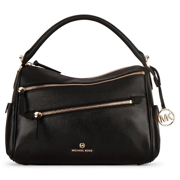 Túi Xách Michael Kors MK Lorimer 21 Zip Top-Handle Satchel Bag Màu Đen