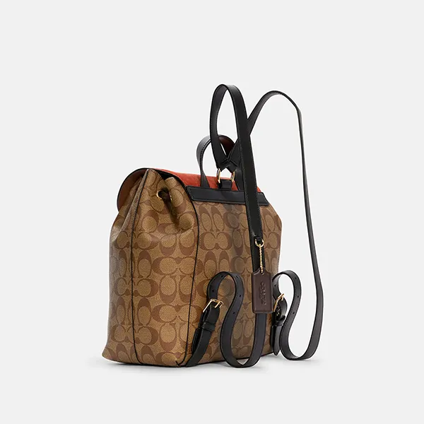 Balo Coach Kleo Backpack In Signature Canvas Màu Nâu - Túi xách - Vua Hàng Hiệu