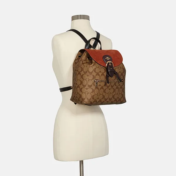 Balo Coach Kleo Backpack In Signature Canvas Màu Nâu - Túi xách - Vua Hàng Hiệu