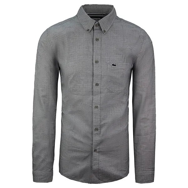 Áo Sơ Mi Nam Lacoste Slim Fit Long Sleeve Mens Black White Button Up Cotton Shirt CH0929 166 Màu Đen/Trắng Size 40 - Thời trang - Vua Hàng Hiệu