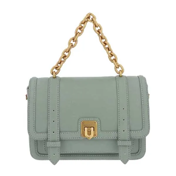 Túi Xách Nữ Charles & Keith CNK Enola Chain Handle Satchel Bag Sage Green Màu Xanh