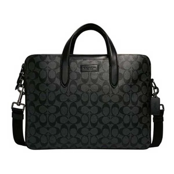 Cặp Xách Tay Coach Nam Portfolio Men Hamilton Beckett Structured Penn Brief Màu Đen - Túi xách - Vua Hàng Hiệu