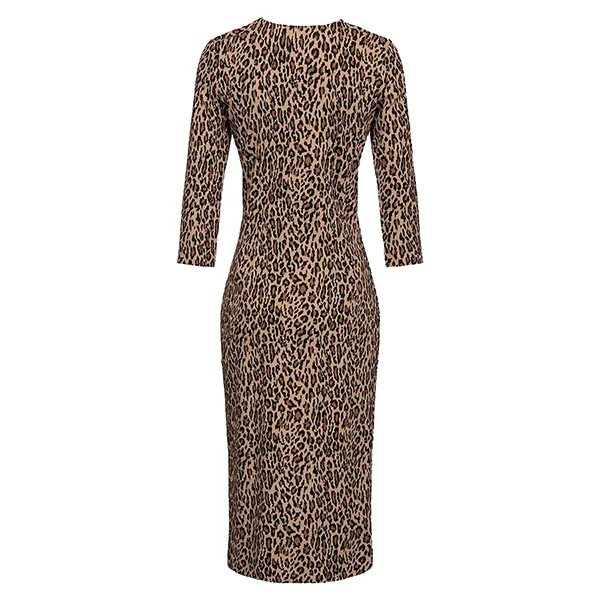 Đầm Body Pinko Animal Print Màu Nâu