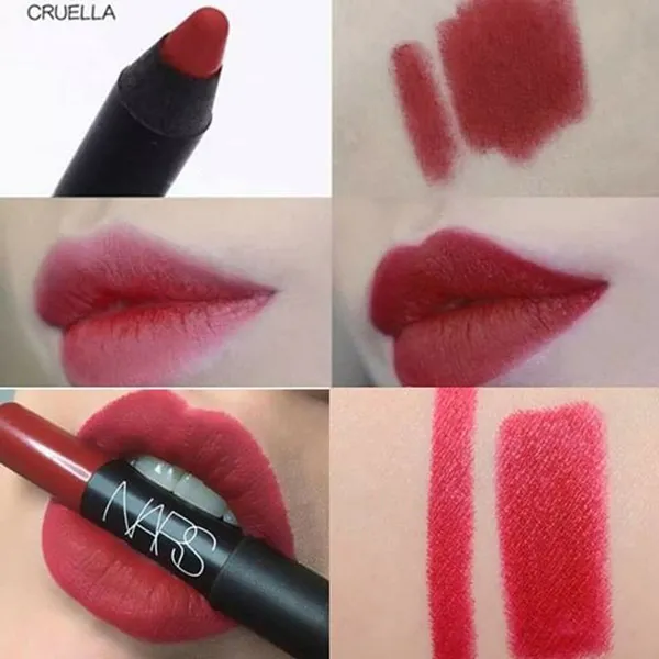 Set Son Bút Chì Nars Mini Velvet Matte Lipstick Pencil Duo Màu Cruella/Dolce Vita - Son Môi - Vua Hàng Hiệu