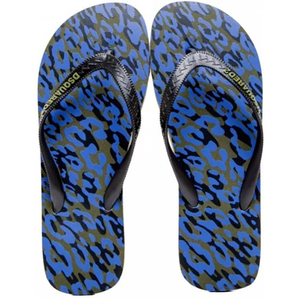 Dép Xỏ Ngón Dsquared2 Chanclas Animal Print , Blauw, Heren Màu Xanh Đen - Dép - Vua Hàng Hiệu