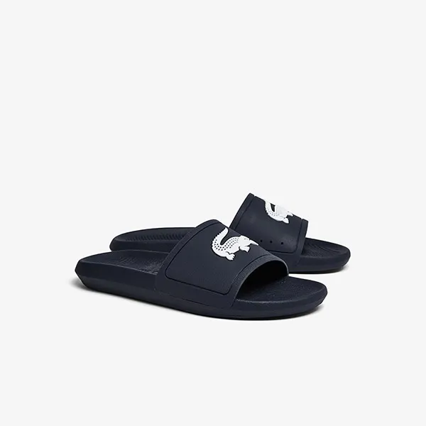 Dép Lacoste Men's Croco Water-Repellent Synthetic Slides Màu Navy Size 39.5