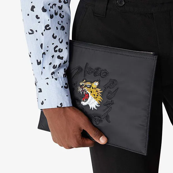 Túi Cầm Tay Kenzo X Kansaiyamamoto Pouch Màu Đen - Túi xách - Vua Hàng Hiệu